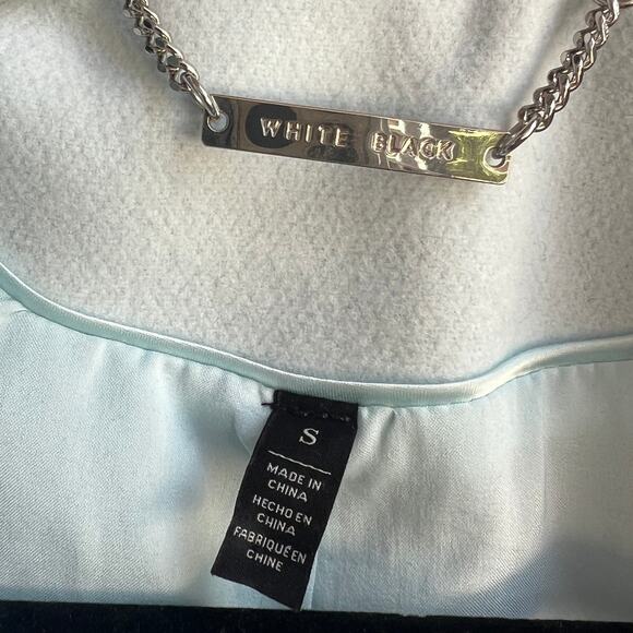 White House Black Market Baby Blue Peacoat Size S - Picture 6 of 9